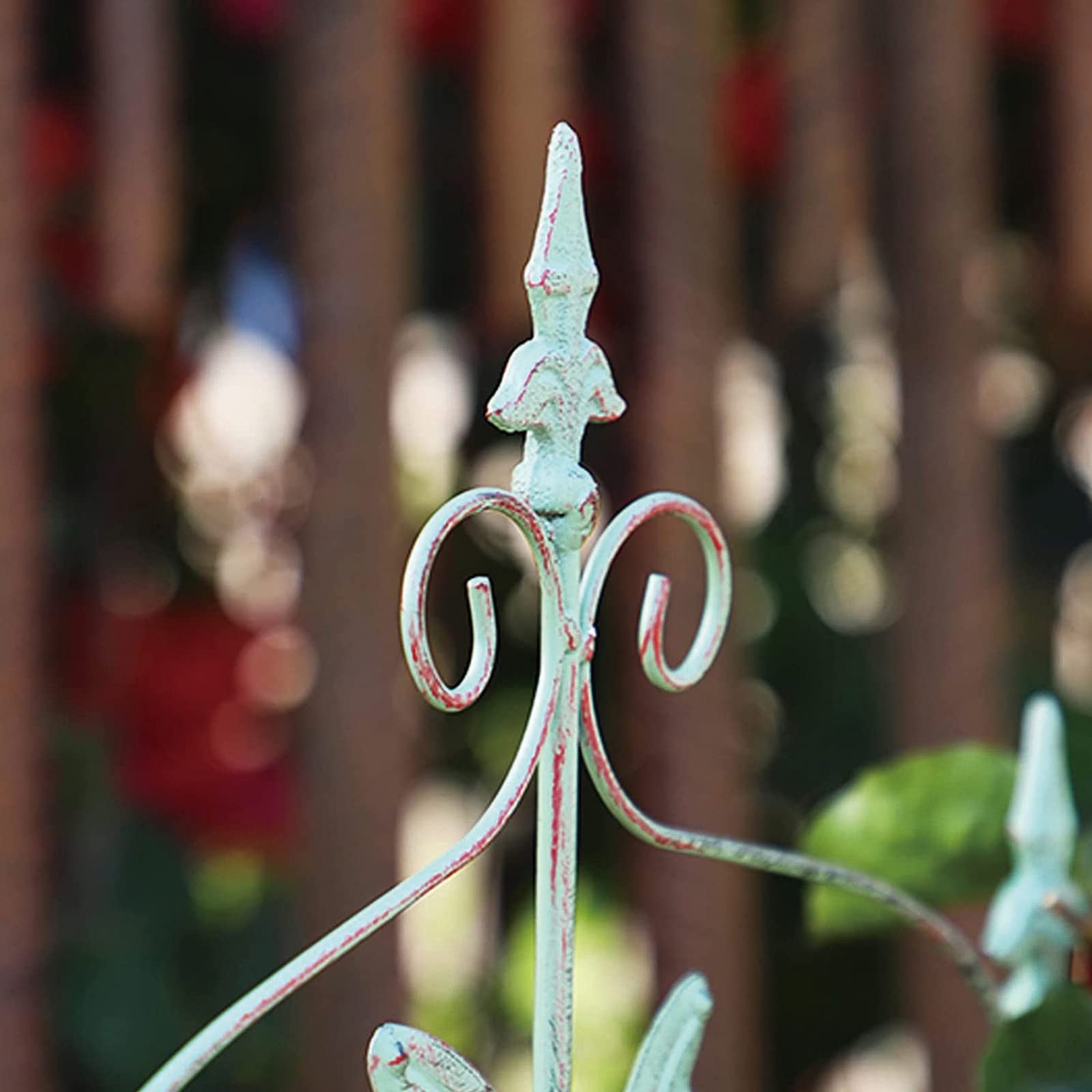 Traliccio da giardino, in ferro nero, antiruggine, supporto decorativo per piante rampicanti e fiori, durevole ed elegante
