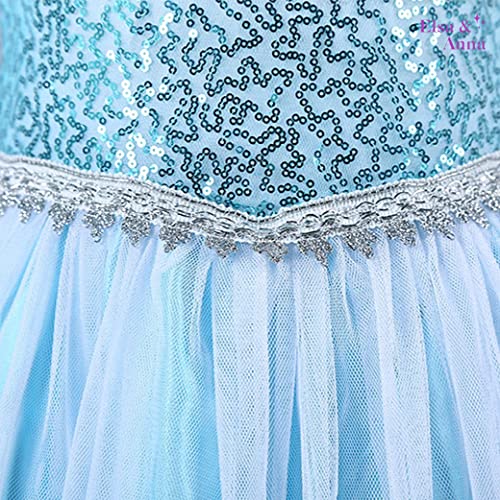ELSA & ANNA Princess Costumes for Girls - Snow Queen Fancy Dress for Girls - Princess Dress Up - Girls Fancy Dress for Parties, Birthdays, Cosplay & Halloween - Fancy Dress FR314 - Image 5
