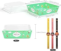 Vista 2 de Mini caja para pasteles, 50 recipientes de plástico transparente de 4.5 pulgadas para magdalenas, galletas, pasteles de luna, pequeño soporte