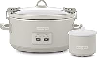Vista 1 de Crock-Pot Olla de cocción lenta Cook and Carry de 7 cuartos con control táctil, 4 configuraciones preprogramadas, recipiente de cerámica extraíble