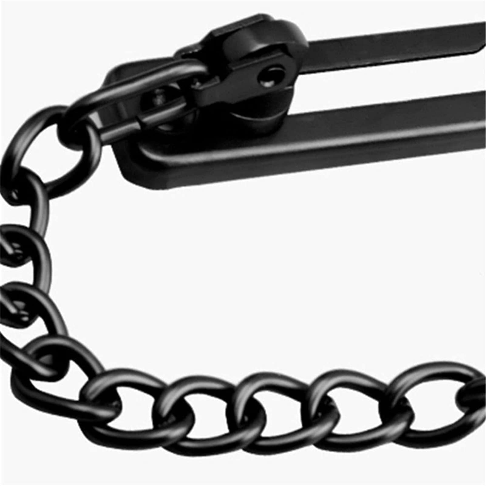 Cadena de puerta Hebilla antirrobo for puerta de metal, cerradura interior de cadena, cerradura de cadena antirrobo, pestillo de puerta, hebilla antirrobo for puerta(Black)