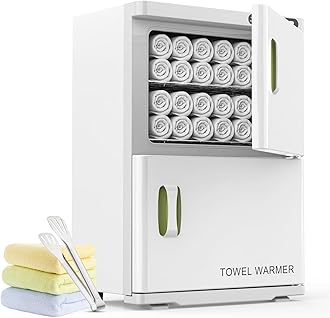 ADVWIN 46L Hot Towel Warmer Cabinet, Towel Warmer for Spa Salon, Professional Large Capacity Towel Double Cabinet for Bathroom, Esthetician (white, 46L)