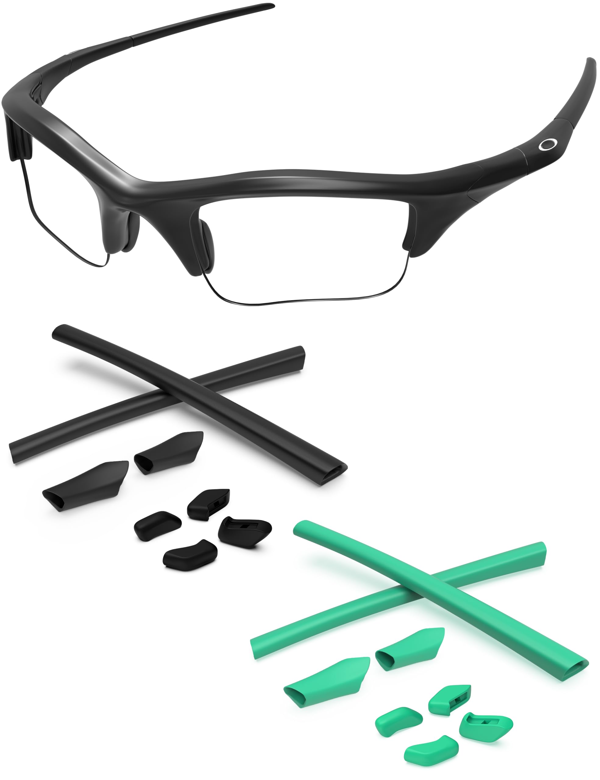 Replacement Nose Pieces &amp; Ear Socks Rubber Kits for Oakley Half Jacket/Half Jacket XLJ