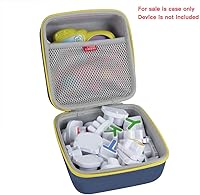 Vista 2 de Hermitshell Estuche de viaje rígido de EVA para Leapfrog Fridge Phonics juego de letras magnéticas (azul + cremallera amarilla)