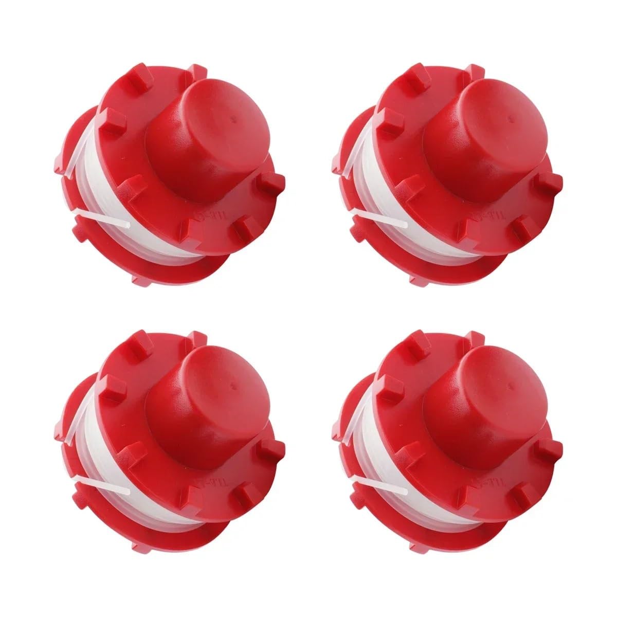 Bobine de coupe à bobine de ligne rouge, 4 pièces, for Einhell Rasentrimmer, for GE-CT 36/30 Li E SOLO, for AGILLO 36/255 BL, for AGILLO 18/20