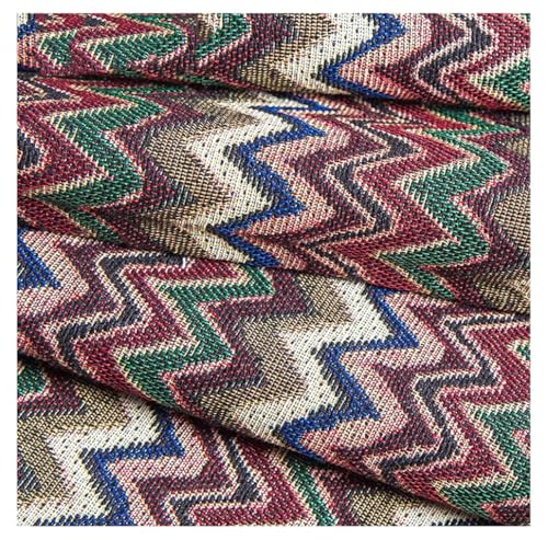 Tissu Jacquard Vintage Style Ethnique au Mètre | Motif Floral Exotique 1,5x2m