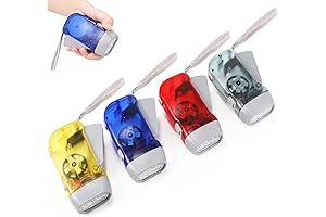 4-Pack Wind Up Flashlight | Hand Crank Emergency Flashlight