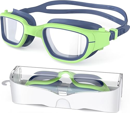 Gafas de natación para niños, gafas de natación para niños de 6 a 14 años, antivaho con protección UV para niños y niñas