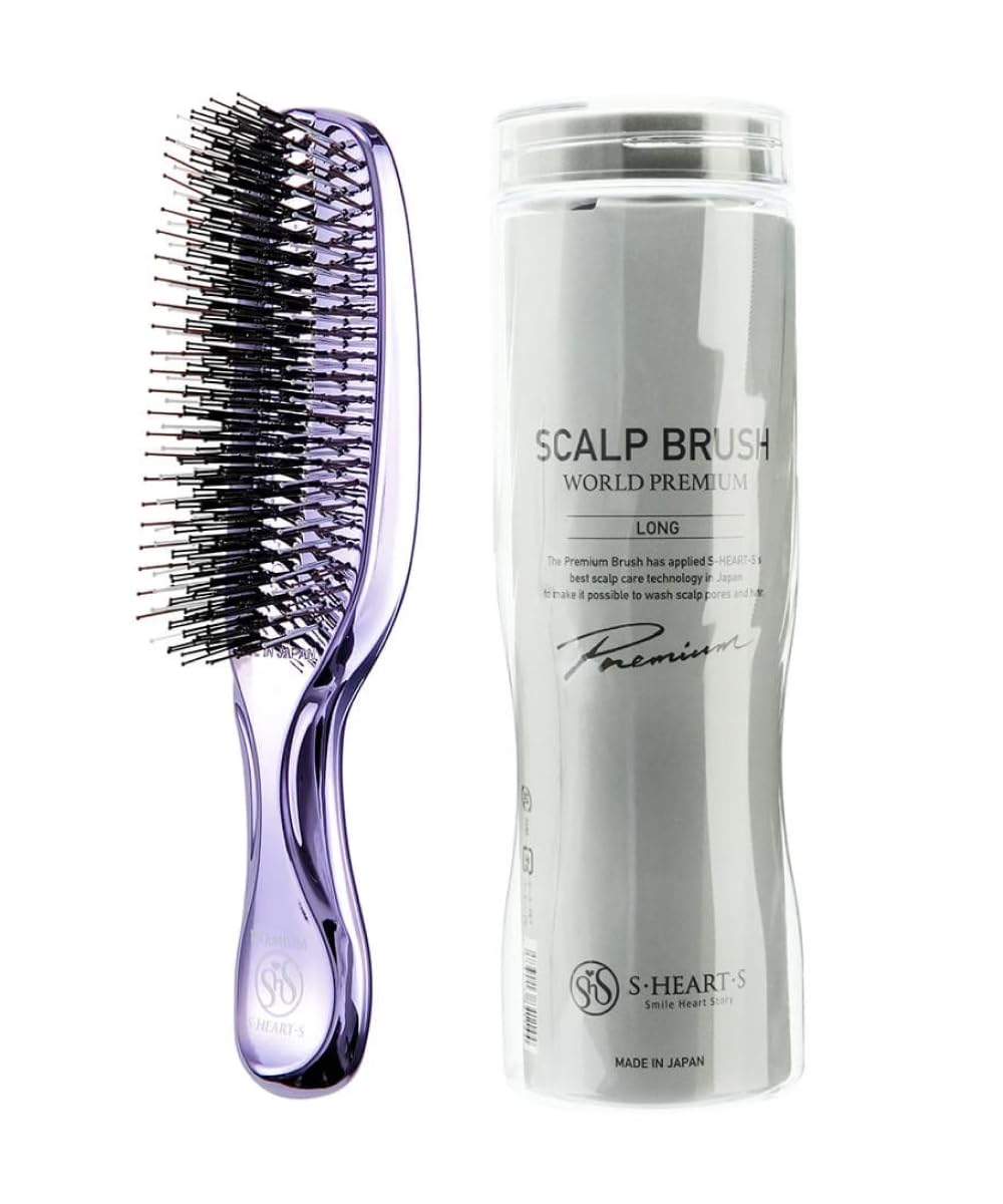 S-HEART-S Scalp Brush World Premium Long Purple