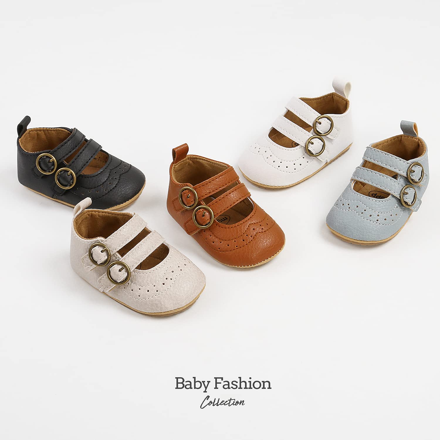 Baby Girls First Walking Shoes Mary Jane PU Leather Anti-Slip Princess Shoes Infant Baby Shoes — view 60
