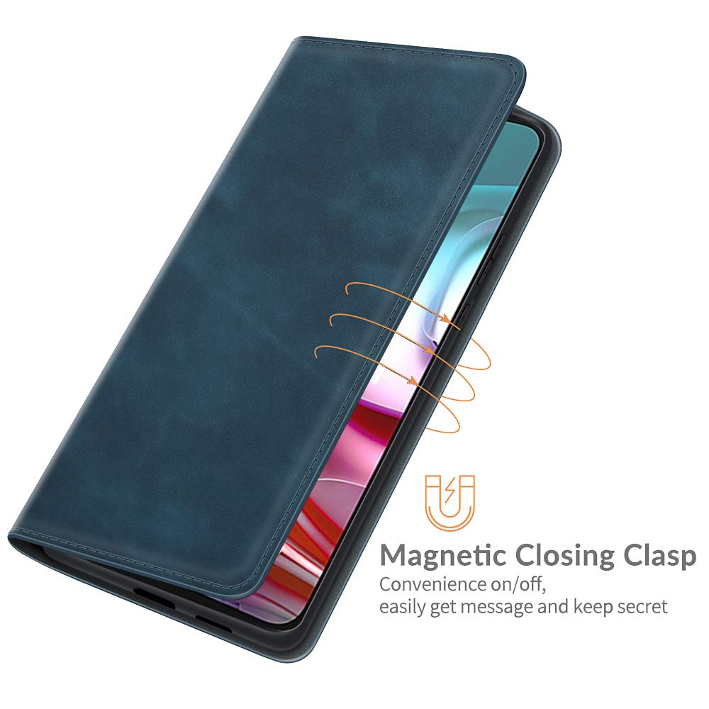 Netany Cover per Motorola Moto G30/G20/G10/G10 Power con Cordino, Flip Portafoglio Custodia in Pelle, [2 Porta Carte][Chiusura Magnetica],Custodia Libro Antiurto Cover con Laccio (Marrone