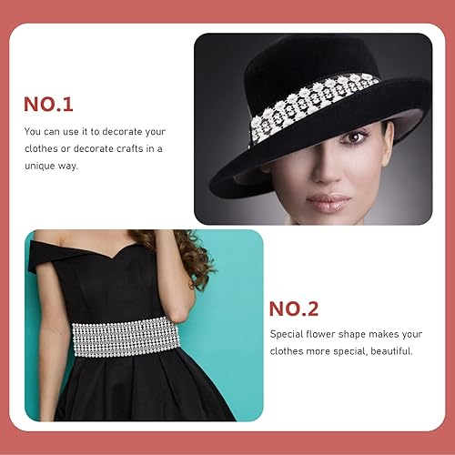 Miniatura 9 de TEHAUX Accesorios de boda, cinta de diamantes de imitación de cristal, envoltura de diamantes de plástico, rollo de cinta autoadhesiva con