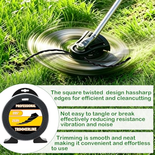 Black Diamond Trimmer Line 253 ft 0.095"Compatible with Echo Lawn Mowers by SHAHN - Used condition - Image 5