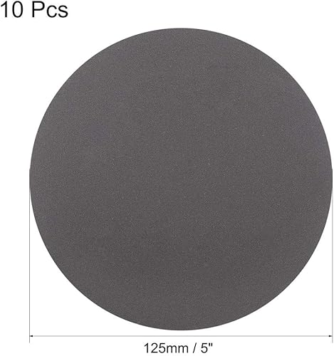 Miniatura 7 de uxcell Discos de lijado en seco y húmedo de 5 pulgadas, disco de lijado de gancho y bucle de grano 800, papel de lija de carburo de silicio, 10