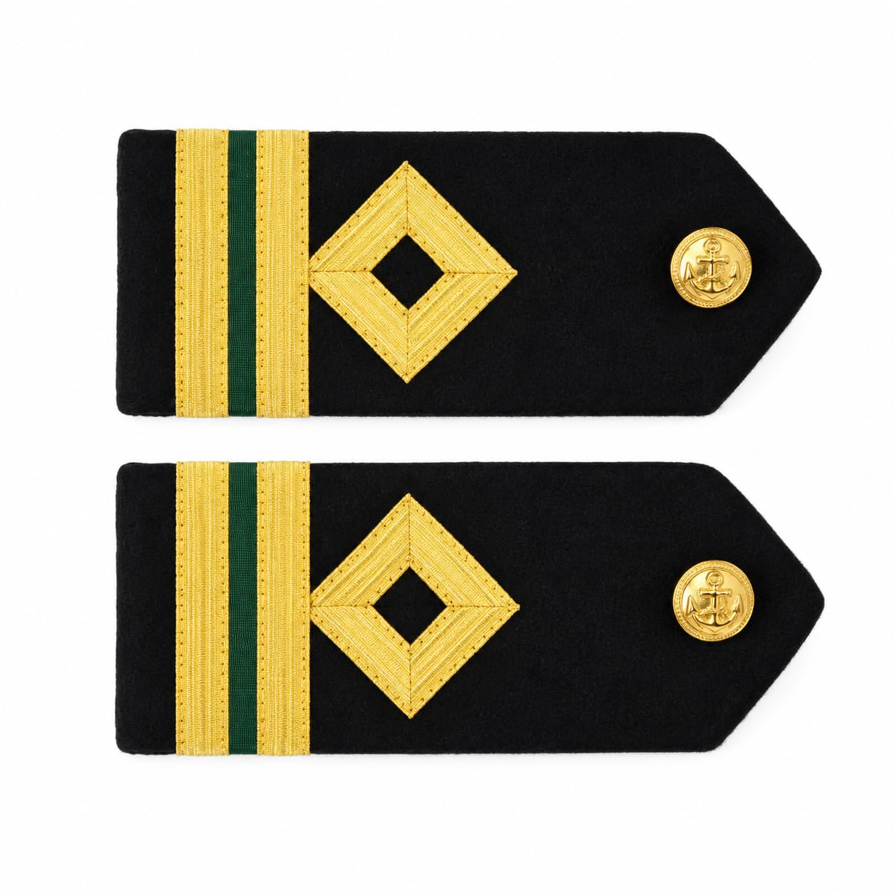ETO 2 Stripe Hard Epaulettes Uniform Accessory, ETO Collar Badge, Shoulder Insignia, Professional Emblem, Sturdy & Washable for Merchant Navy ETO | Set of 2-image-34