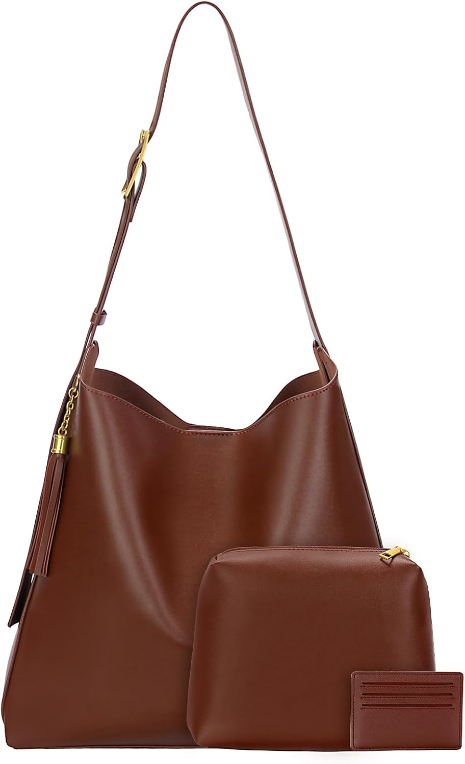 Women’s Tote Bag Vegan Leather Travel Work Hobo Bags for Women Slouchy Designer Handbags Purses Wallet