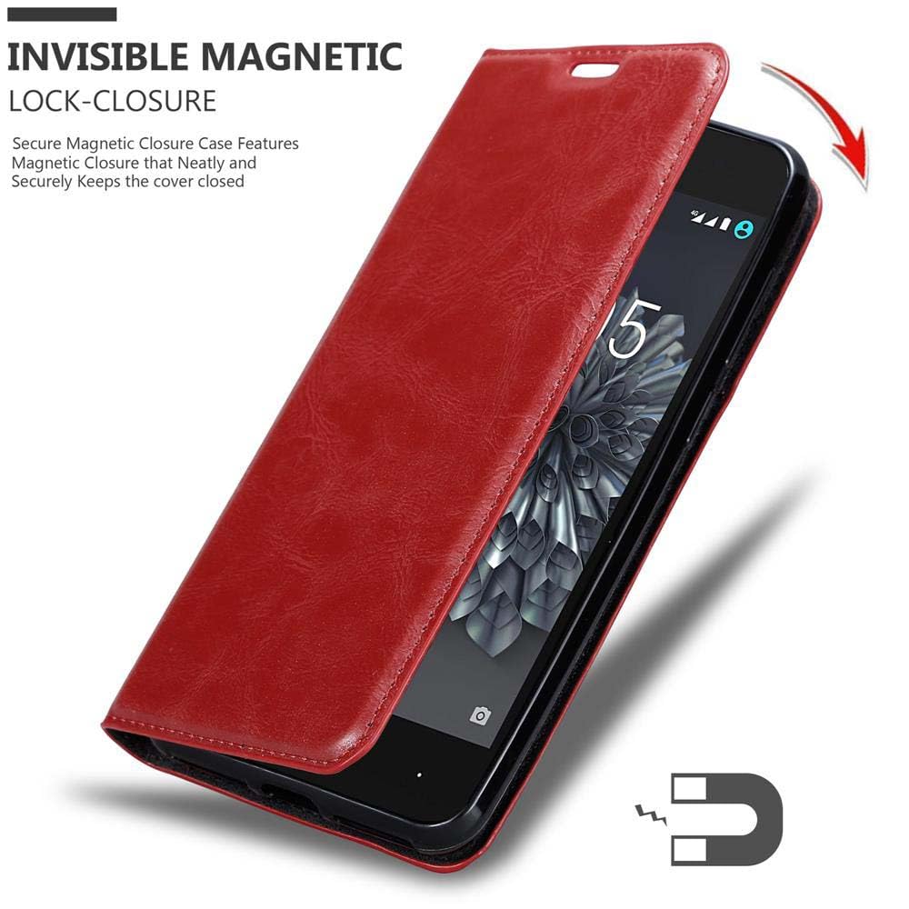 Cadorabo Custodia Libro per BQ Aquaris X5 in BRUNO CAFÉ - con