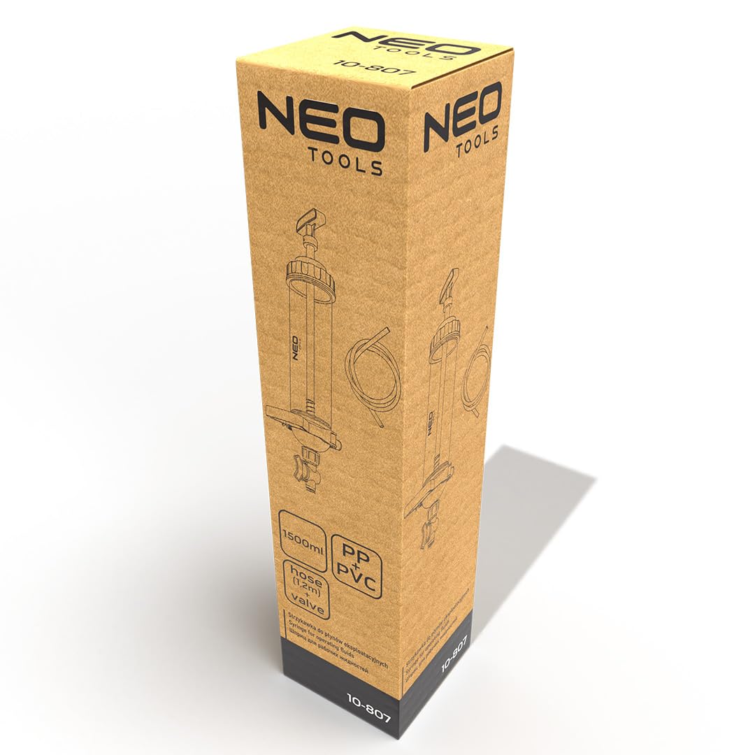 NEO TOOLS Thorstone, pompa di aspirazione dell'olio, aspiratore dell'olio, pistola di aspirazione dell'olio, aspiratore dell'olio, per liquido dei freni, oli di trasmissione, refrigerante, motore |