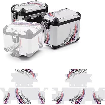 Motorcycle Aluminum Box Trunk Anti-Scratch Stickers Fits for BMW F750GS F850GS R1250GS ADV R1200GS Adventure Middle/Side Case Sticker Trunk Set Protection Decal Side - D
