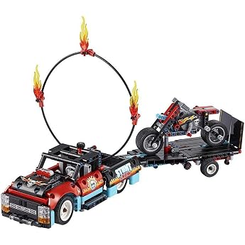 Lego Technic 42106 Pull-Back Stunt Show Truck & Bike 610 Pieces