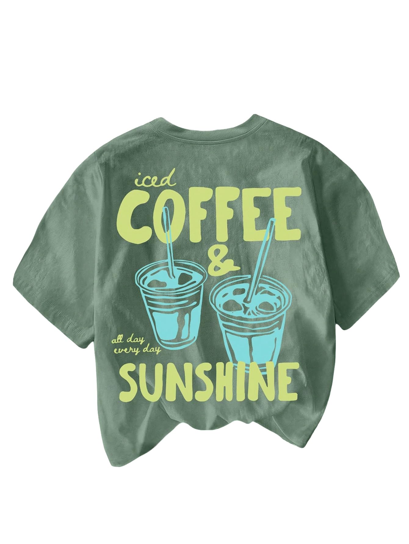RoseSeek Women's Graphic Letter Tee Crew Neck Trendy Summer Vintage T Shirt