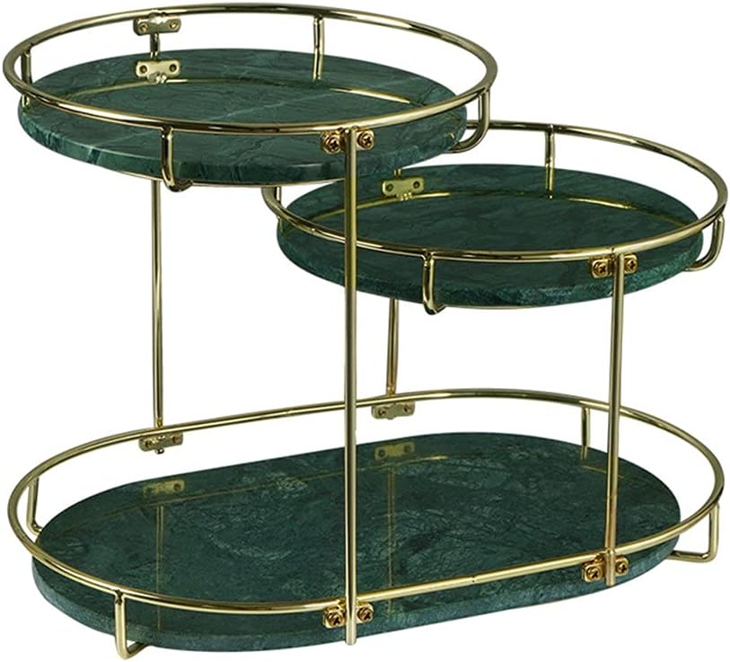 Home Bathroom Shelf Toilet Vanity Table Top Multilayer Marble Cosmetic Storage Box Decoration Accessories