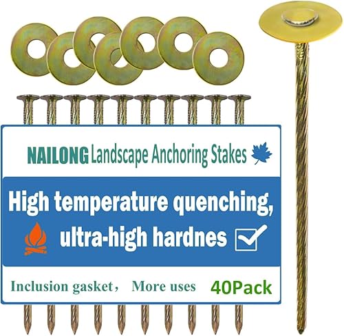 Estacas de anclaje de paisaje de césped sintético, estacas de césped artificial, enfriamiento de alta temperatura utilizado para jardín, bordes de