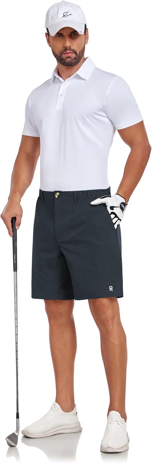 Little Donkey Andy Men's Bermuda 9 Inch Lightweight Quick Dry Stretch Shorts Golf Hiking Travel