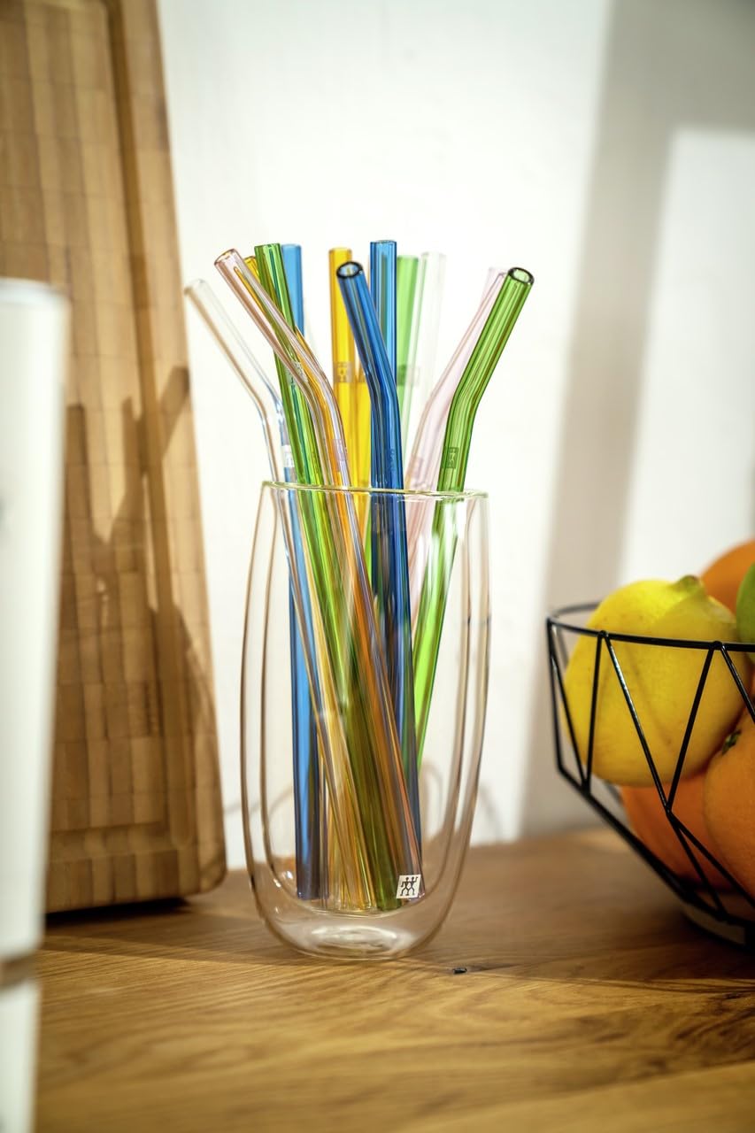 ZWILLING Sorrento Pajitas de cristal reutilizables 4 unidades 23 cm borosilicato