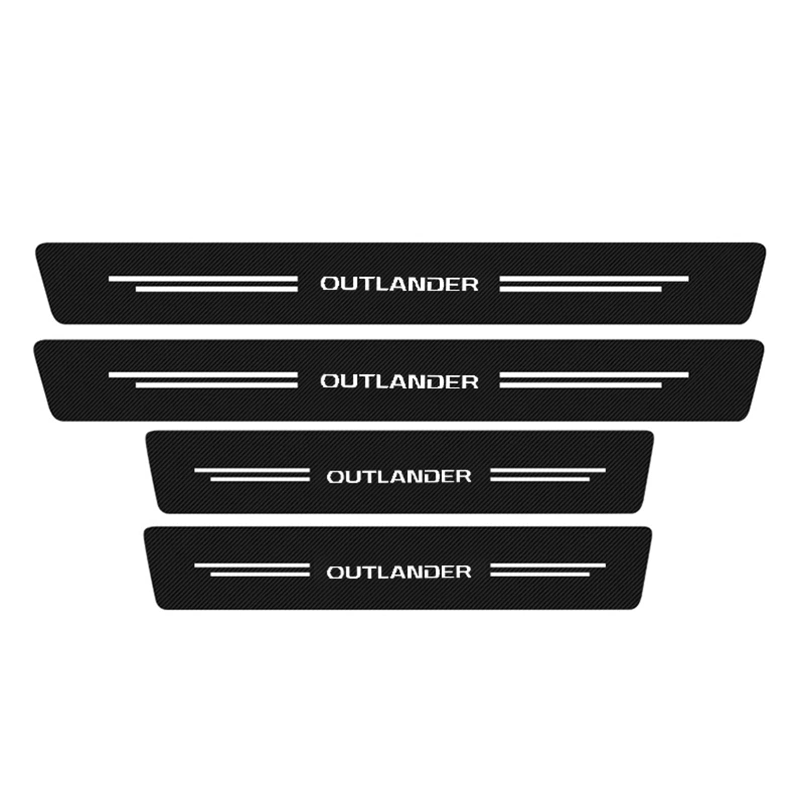 Symilov 4pcs Car Door Sill Protector for Mitsu-bishi ASX Pajero Outlander Eclipse Cross Car Threshold Scuff Plate Carbon Fiber Stickers Styling Accessories, Outlander