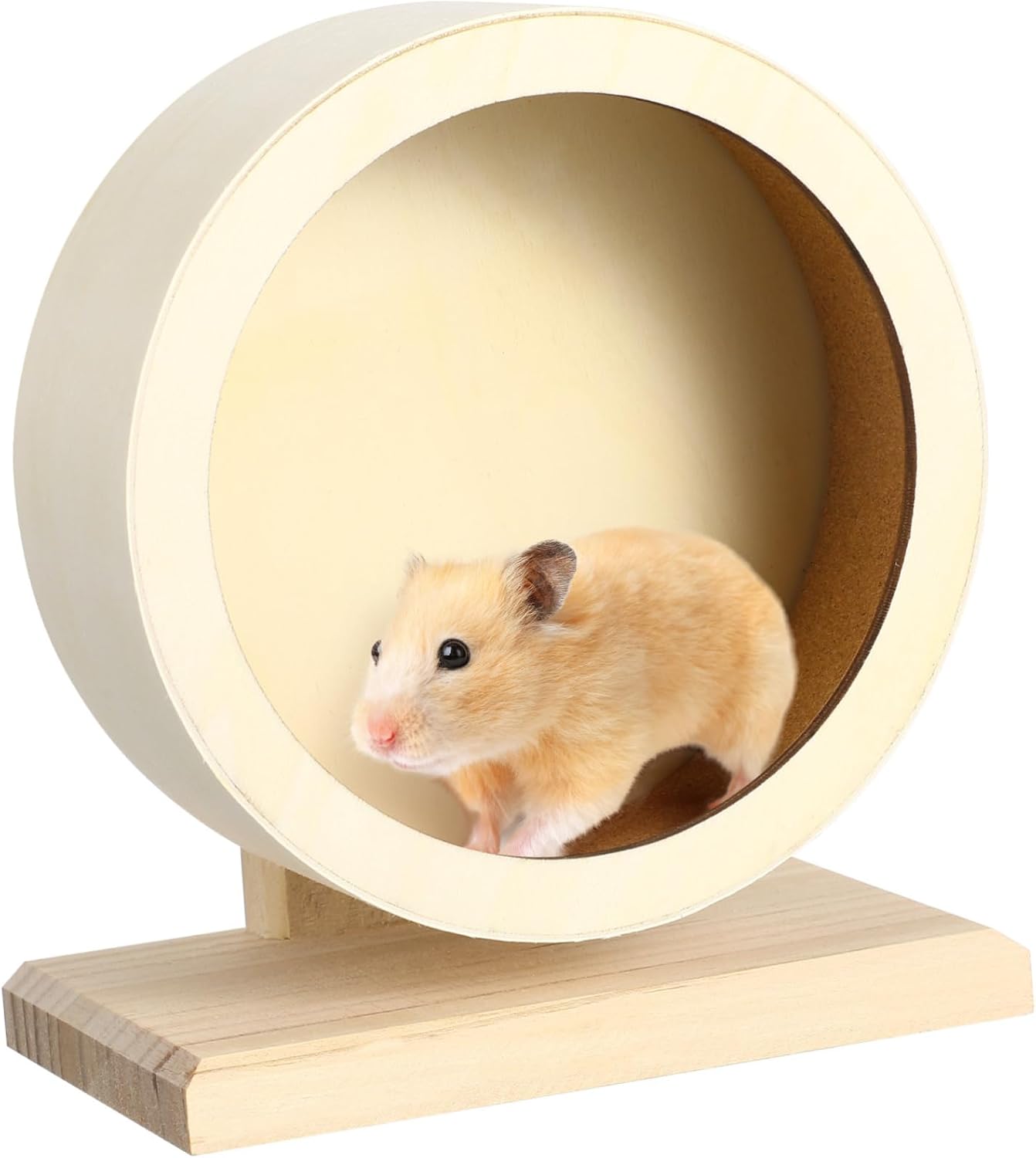 Toddmomy Wheel Wooden Pet Exercise Toy Non Run Disc for Small Animals Comfortable Material