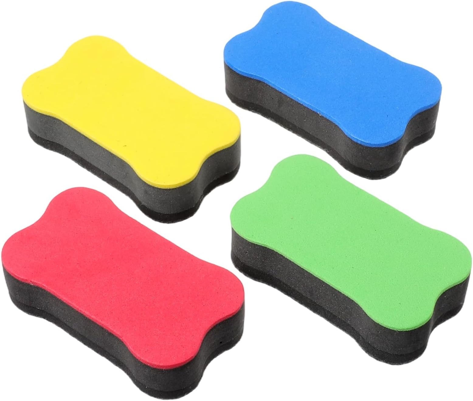 Duster for White Board, 4PCS Colorful Whiteboard Erasers, Duster for Black Board, 7cm x 4cm Small White Board Cleaner for Office, Classroom, Conference Room