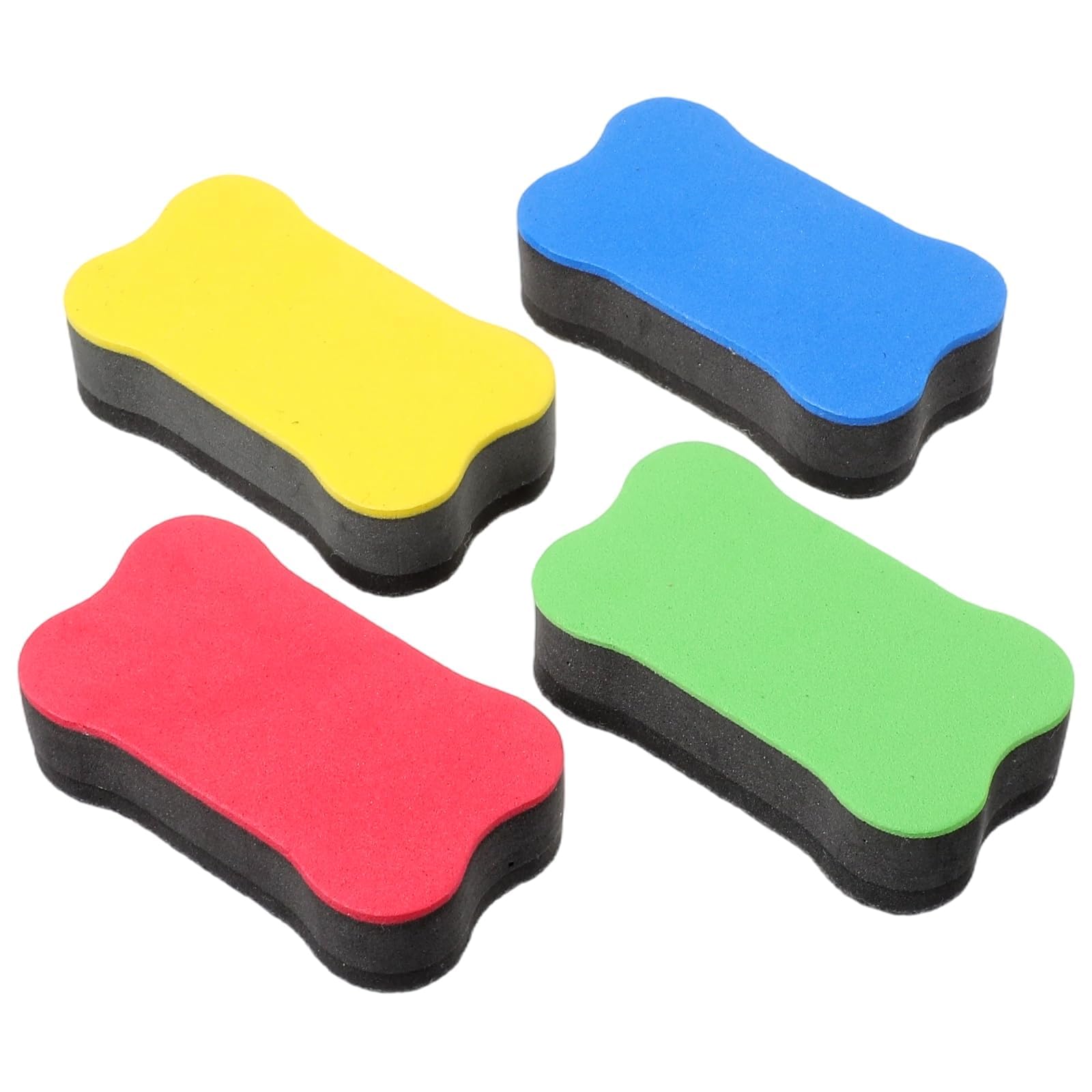 Duster for White Board, 4PCS Colorful Whiteboard Erasers, Duster for Black Board, 7cm x 4cm Small White Board Cleaner for Office, Classroom, Conference Room