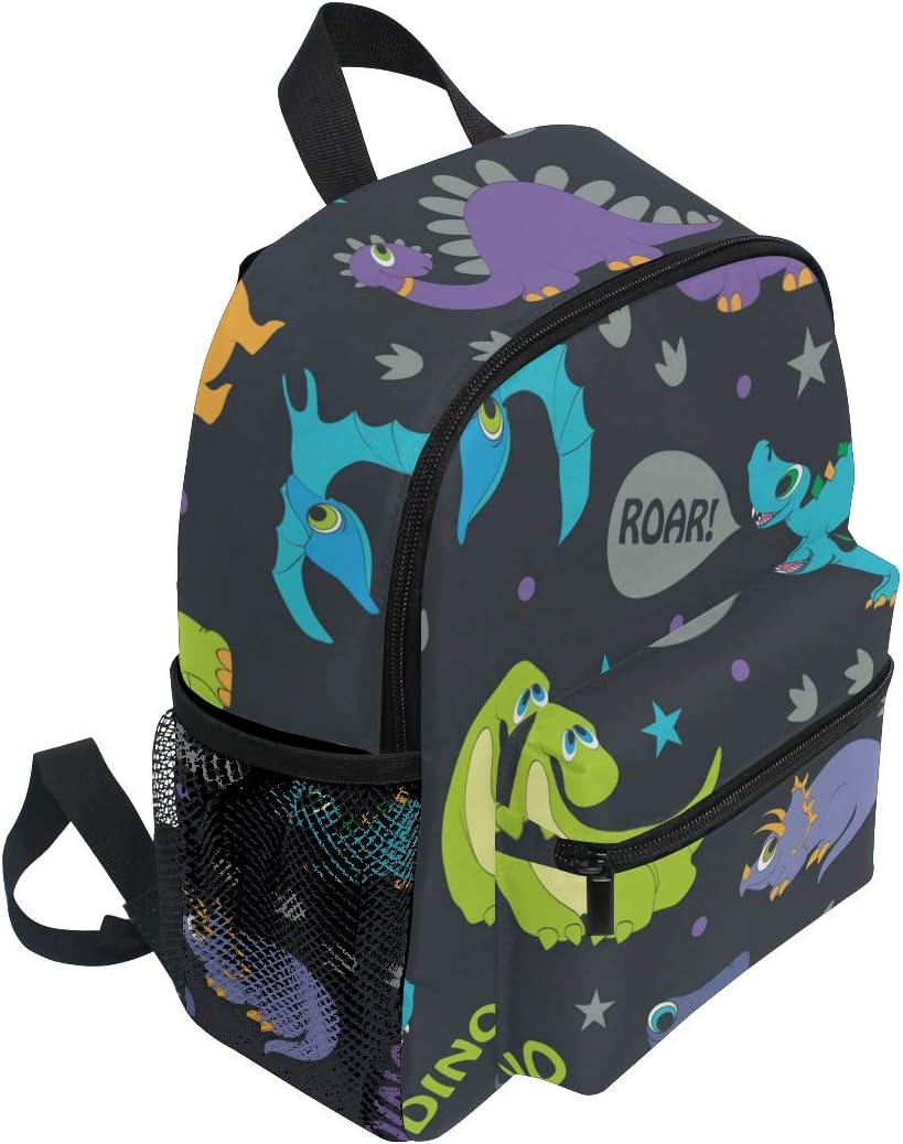 Kids School Backpack with Chest Strap,Cartoon Cute Dinosaur-Roar Students Childrens Book Bag for Boys Girls - Image 3