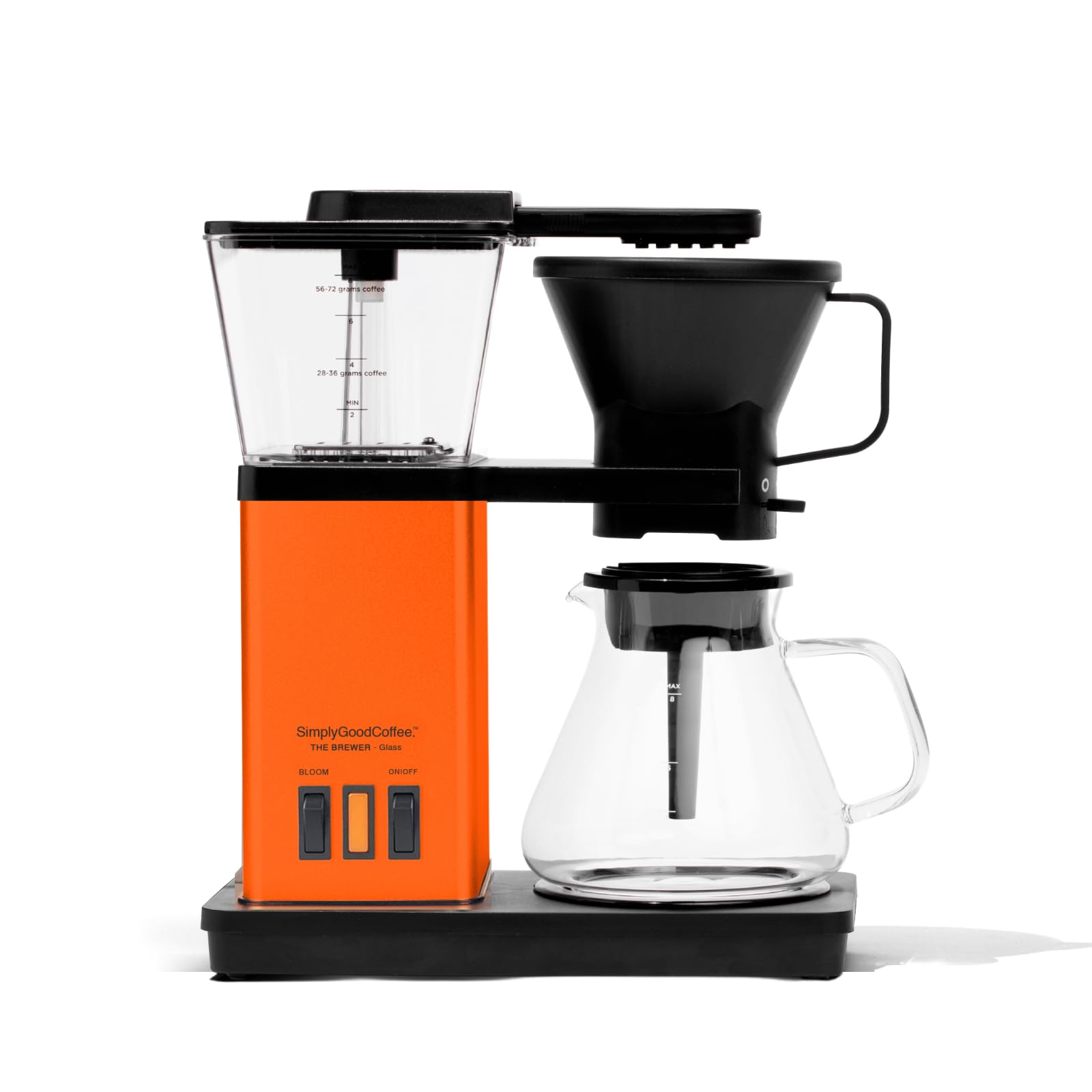 Photo 1 of SimplyGoodCoffee Coffee Maker/Coffee Machine. 8 Cup Automatic Drip Pour Over Coffee Brewer With Vinyl Wrap Custom Kit. Easy To Use, Gold Cup Standard. Orange