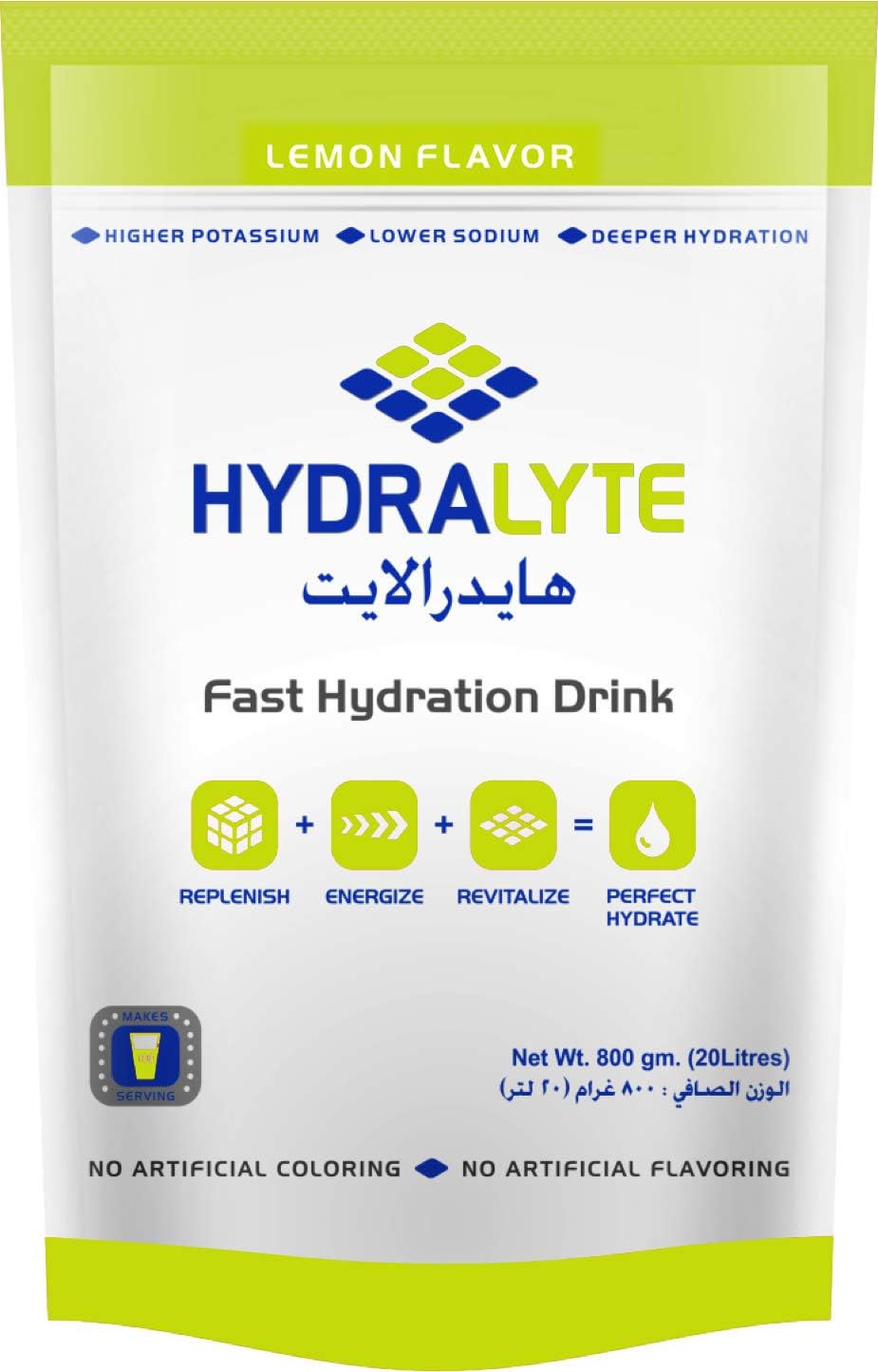 Hydralyte Electrolyte Powder Sports Drink Mix, 80 Servings Per Container (250ml), Natural