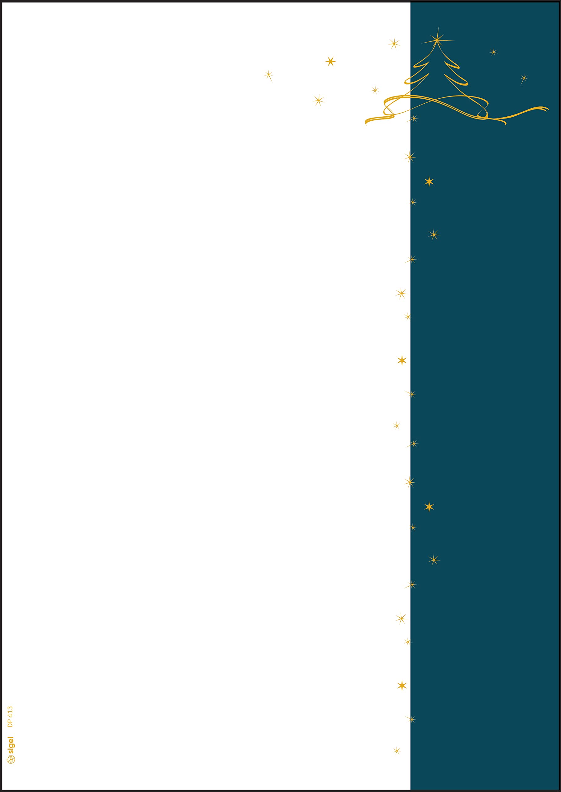 SIGEL DP413 Świąteczne papiery z motywem"Choinka", 90 GSM, A4, 100 arkuszy