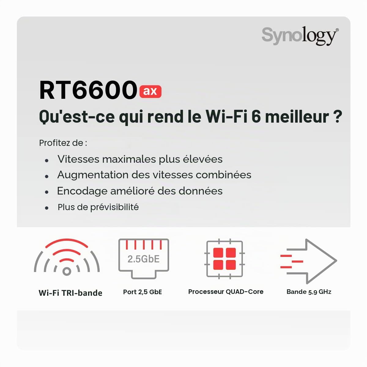 Router Synology RT6600AX Noir