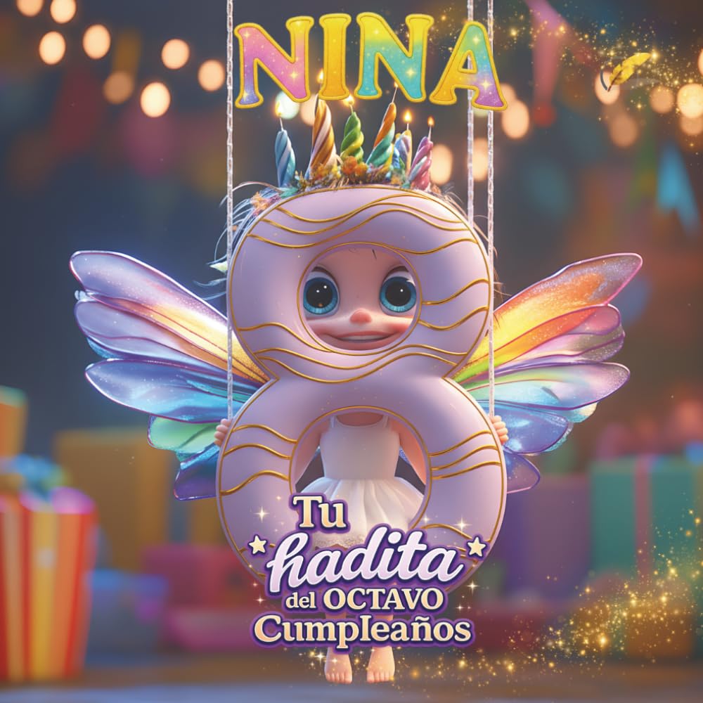 NINA, TU HADITA DEL OCTAVO CUMPLEAÑOS: Libro personalizable para niños y niñas de 8 años – Regalo original para el octavo cumpleaños y recuerdo del octavo año de vida.
