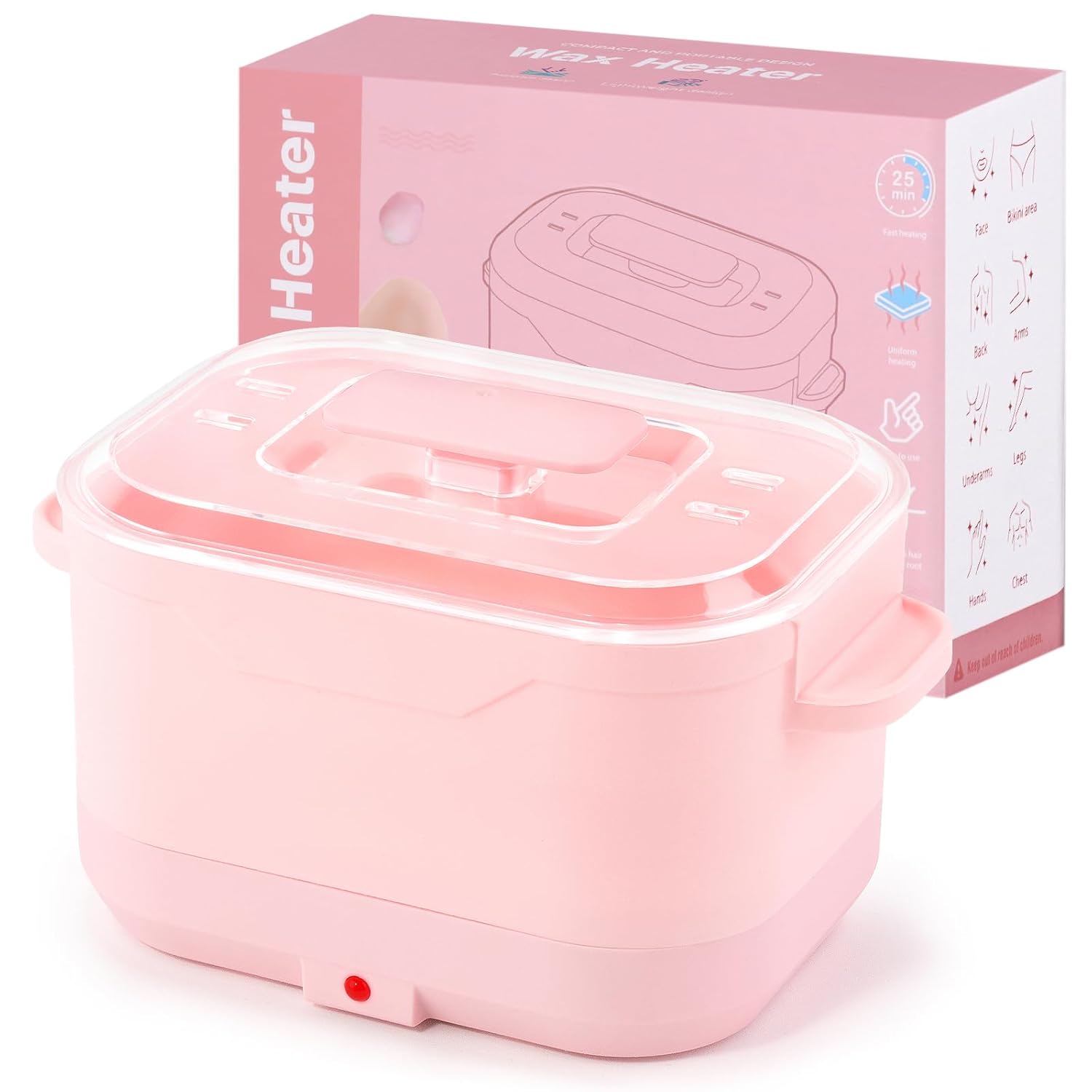 Silicone Wax Warmer for Hair Removal - Fast Heating Wax Kit