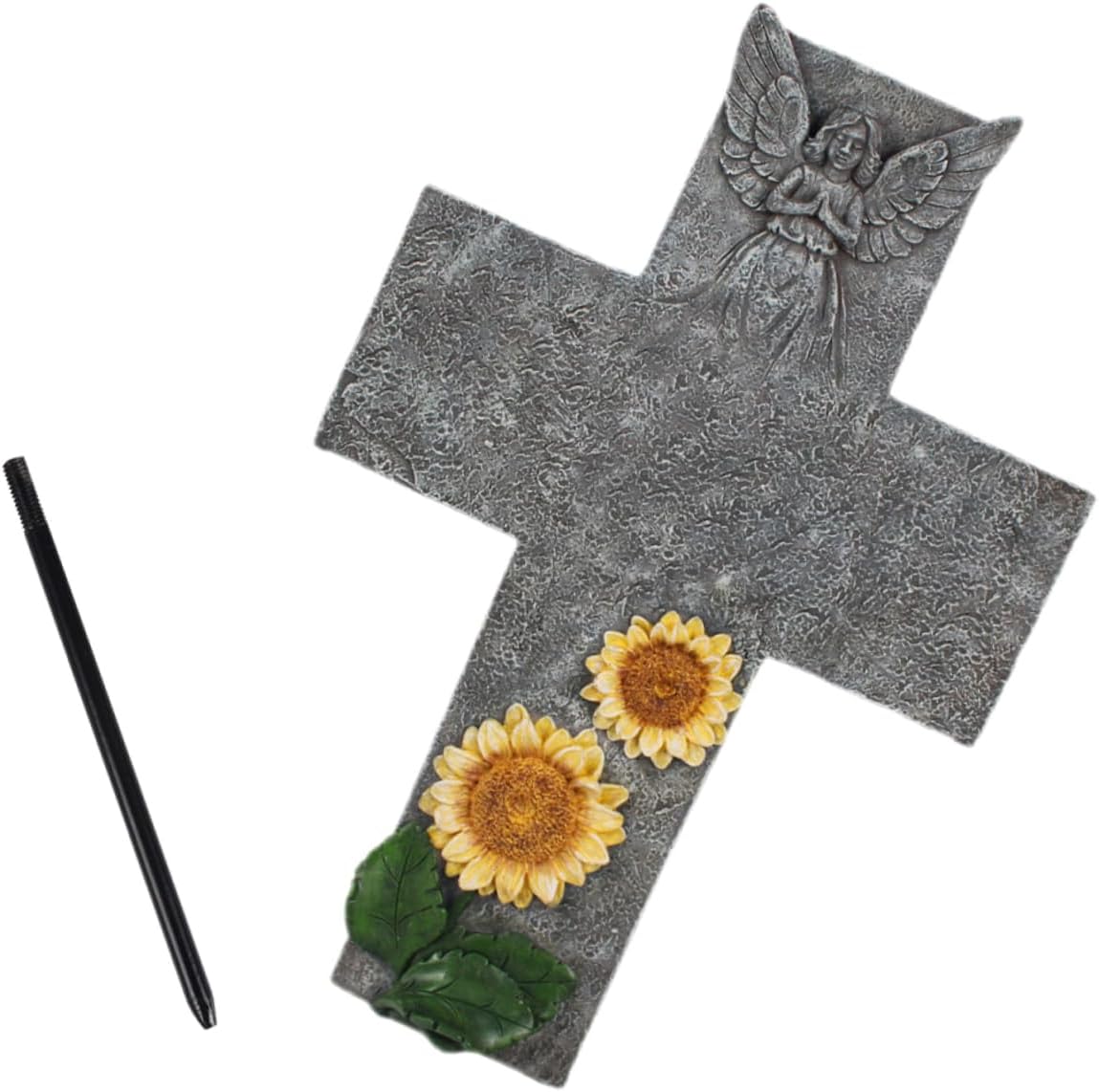 1セット向日葵デザインの十字架型墓碑 や墓地用メモリアルストー