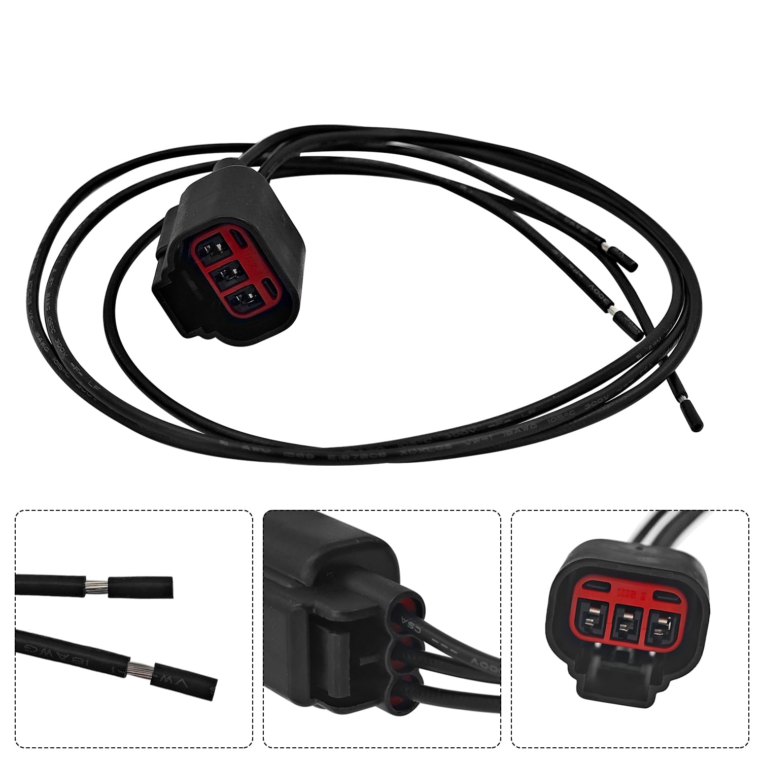 BC3Z-9S599-C Diesel Fuel Pressure Sensor w/Repair Pigtail Compatible with Ford F-250, F-350, F-450, F-550 2011-2016 Super Duty 6.7L Diesel Replace# BC3Z9S599C BC3Z9S599B BC3Z9S599A
