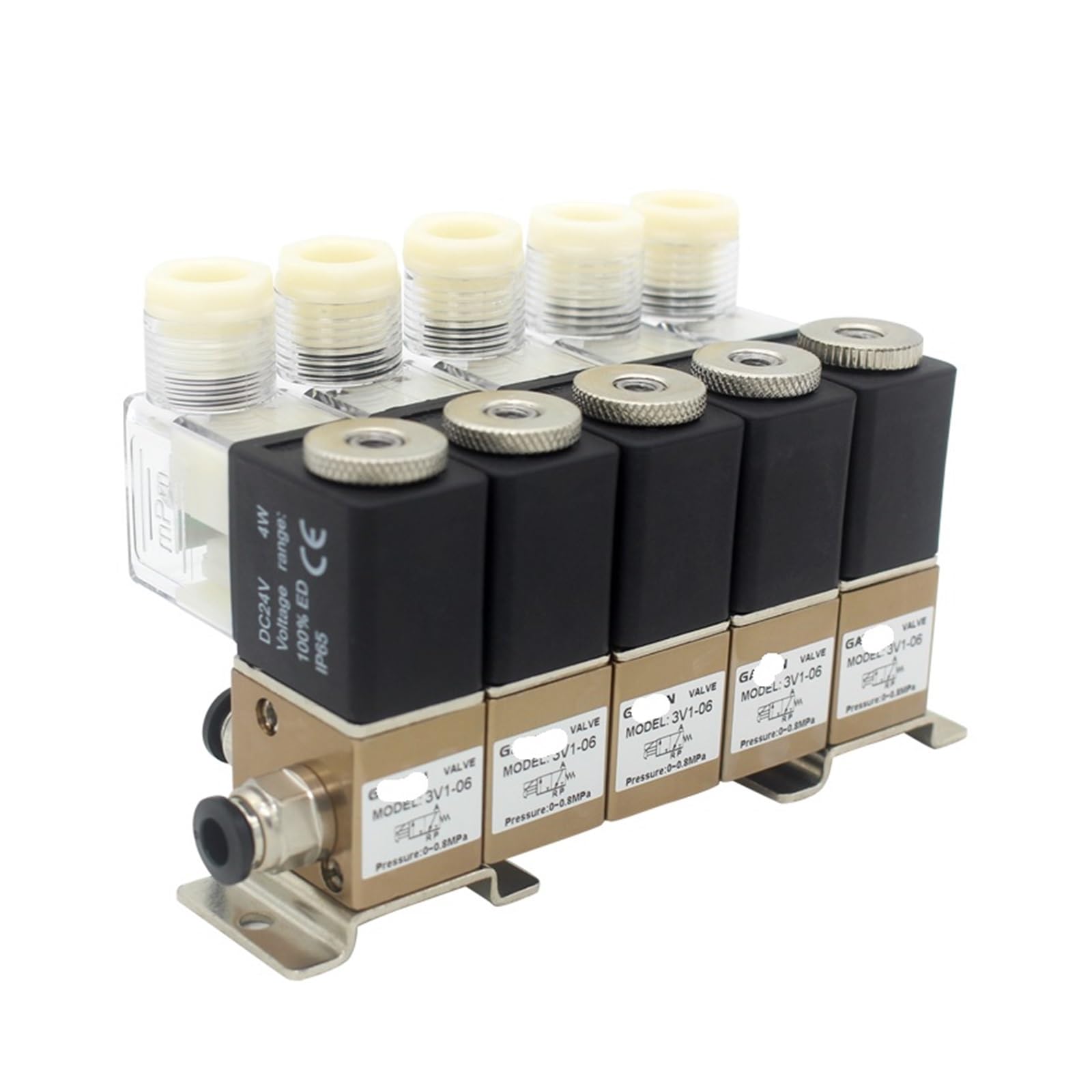 JNVFTCUX 3V1-06 3/2-way Normally Closed Pneumatic Solenoid Valve Combination Positive and Negative Pressure Universal Control Suction Cup(AC110V 6mm fittings,6F)