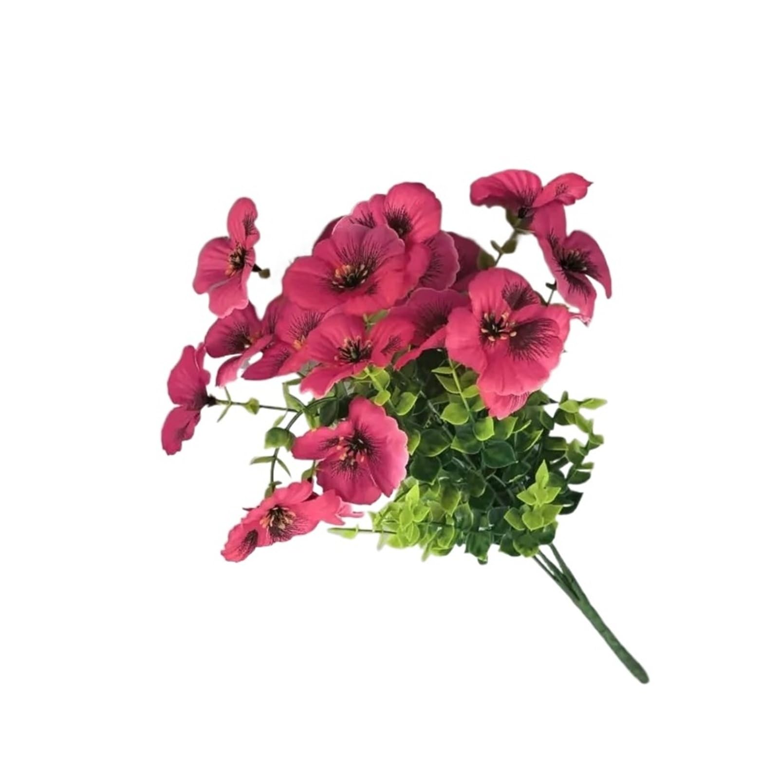 10pcs Fake Flowers Artificial Leaf Bouquet Silk Flower Simulation Restaurant Decoration(Rose red)