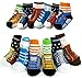Toptim 6 Pairs Non-skid Socks ,Toddler Boy and Girl Shoe Socks for 6 - 24 Months (Boys)