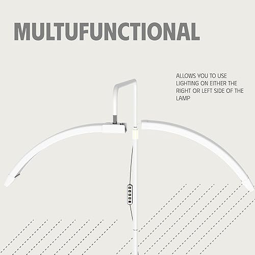 Miniatura 7 de Hi_friend Luz de suelo LED de pestañas de 26 pulgadas, lámpara de media luna para extensión de pestañas, luz de pestañas arqueadas, iluminación