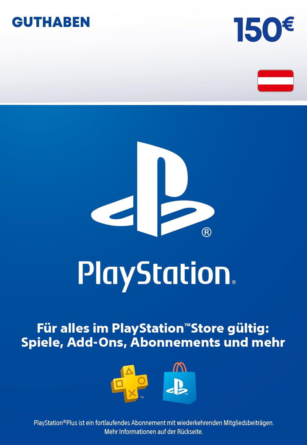 150€ PlayStation Store Guthaben | PSN Österreichisches Konto [Code per Email]