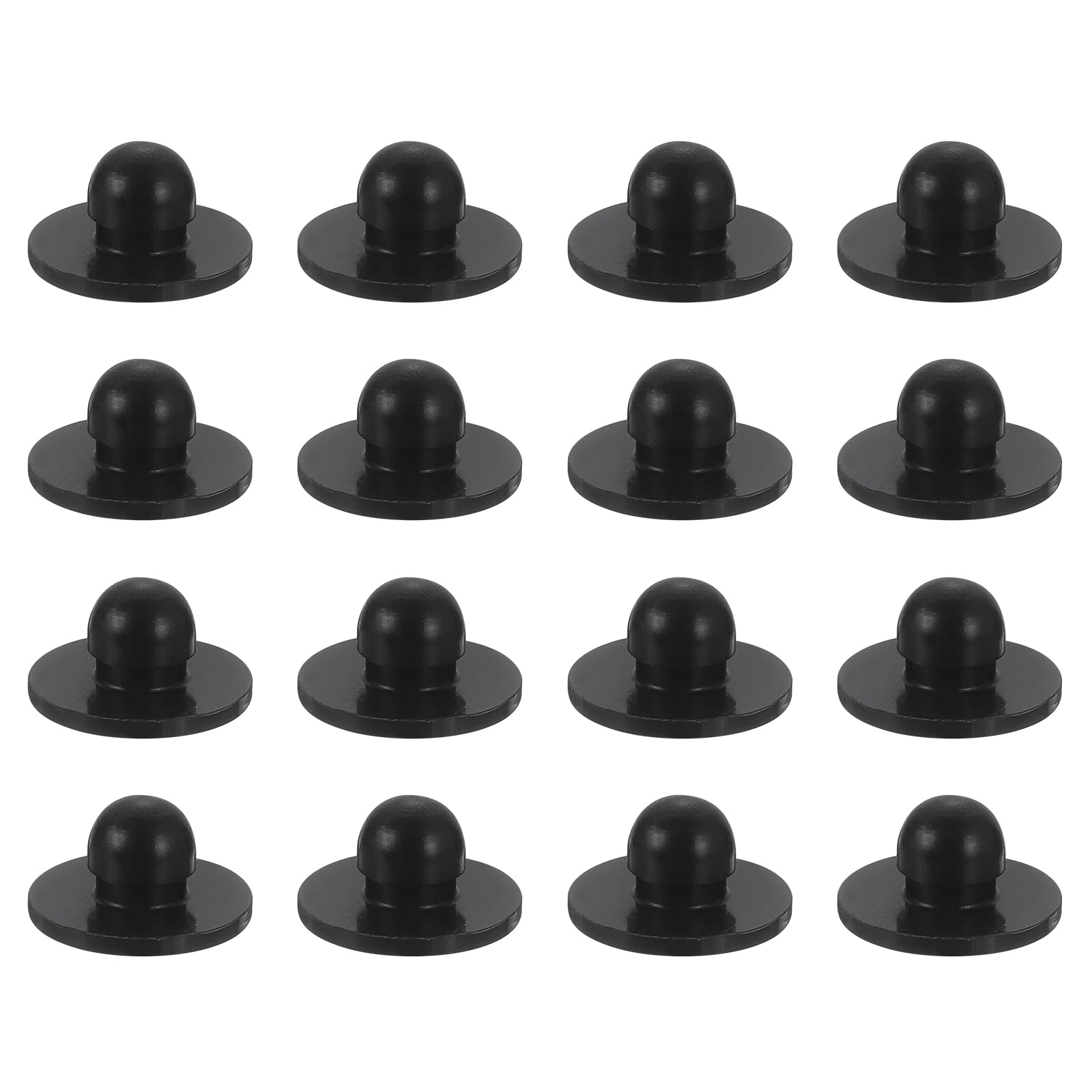sourcing map 16 Pcs Rubber Feet Replacement Fits 1/4" Hole Tight-Grip Ridged Stem Push in Rubber Bumper Slow Cooker Feet
