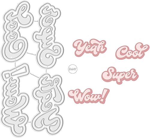 Vista 47 de DzIxY Troqueles de corte de metal con texto en inglés "I Love You" para hacer tarjetas, troquelados, troquelados, plantillas para máquina de álbumes