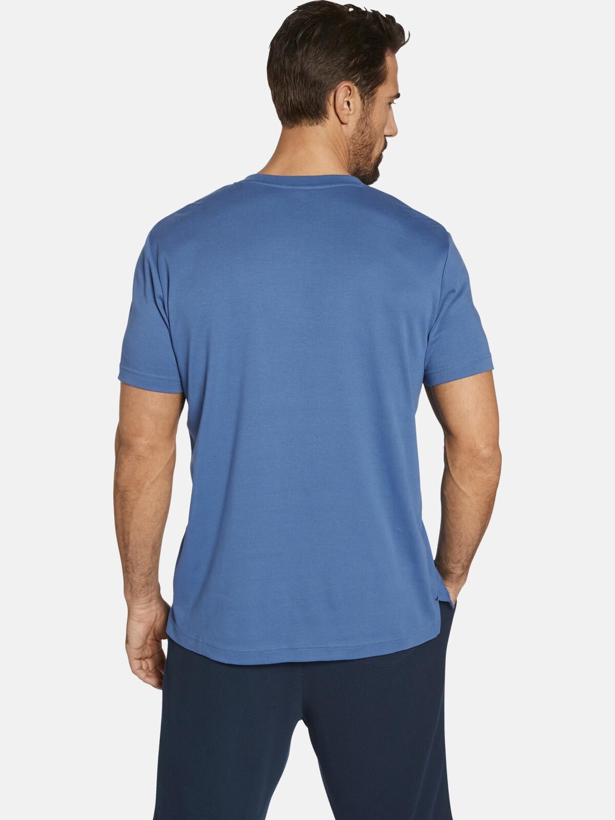 Jan Vanderstorm Camiseta Mayko de manga corta para hombre, azul oscuro, XL